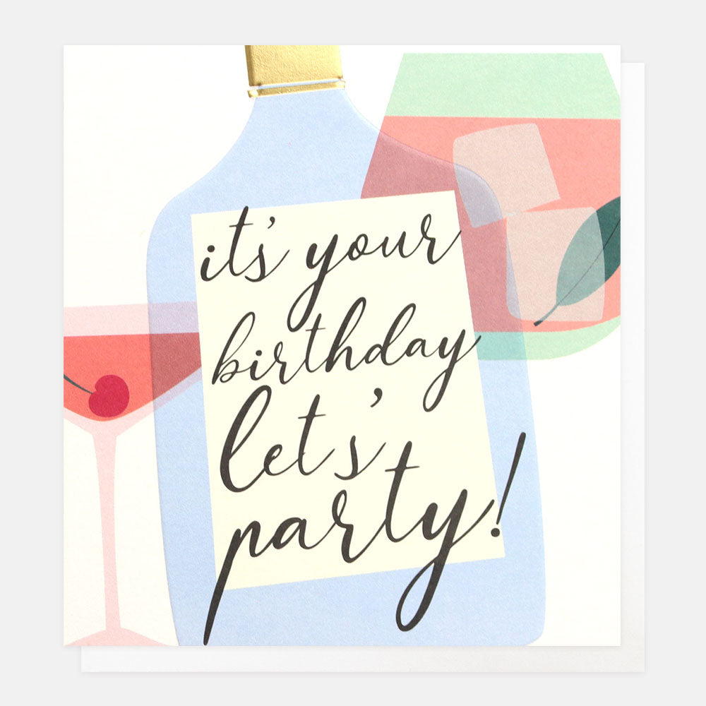 Caroline Gardner Drinks Birthday Card