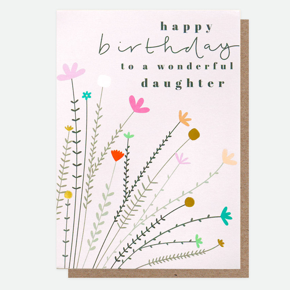 Fleur Wonderful Daughter Birthday Card, Fleur Single Cards, 1