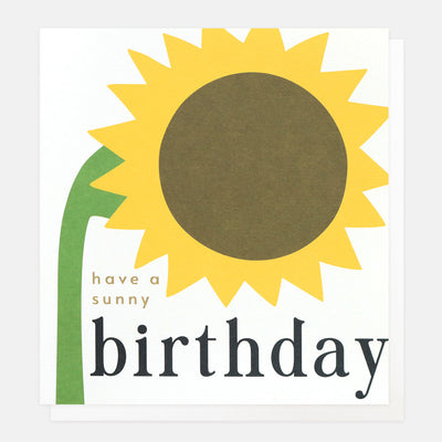 yellow sunflower have a sunny birthday card