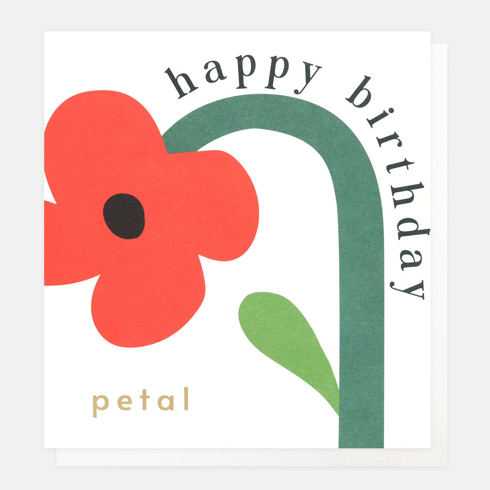 Red Poppy Birthday Card