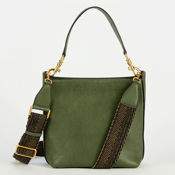 Field Green Leather Tea Bag