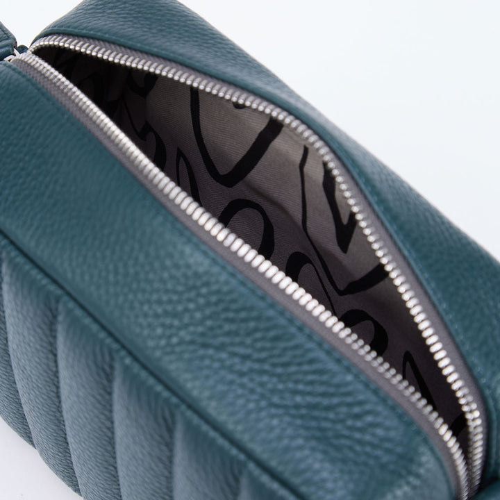 Forest Green Quilted Camera Bag