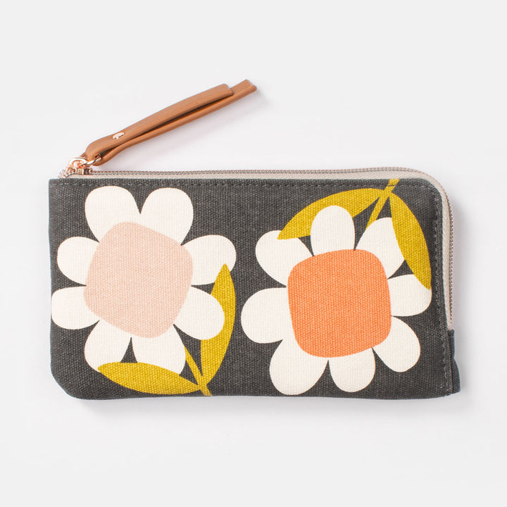 Big Flower Padded Zip Glasses Pouch