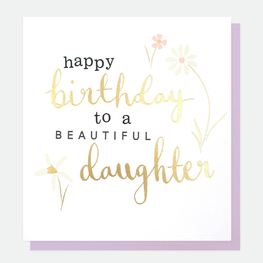 Beautiful Flowers Birthday Card for Daughter, For Her Single Cards, 1