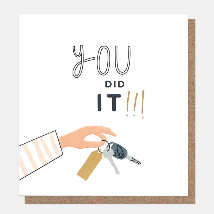 Keys You Did It Well Done Card