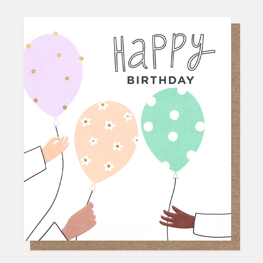 Hands & Balloons Birthday Card