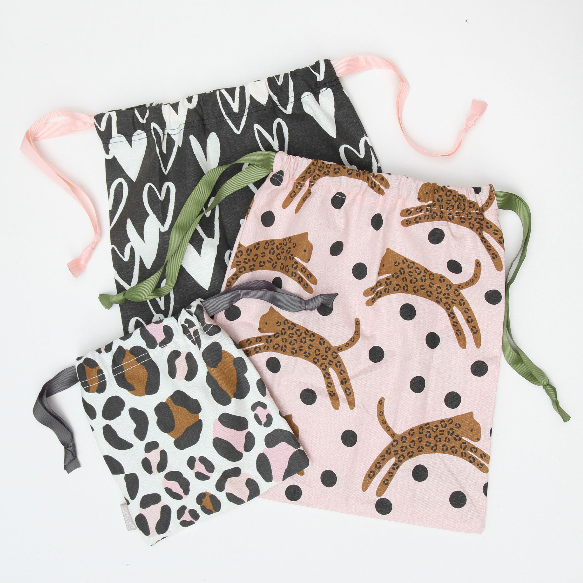 Animal print deals drawstring bags