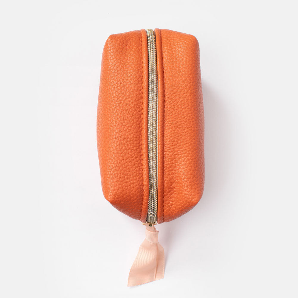 Orange Mini Cube Cosmetic Bag
