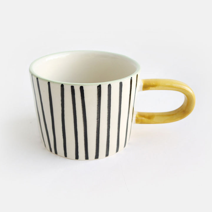 Caroline Gardner mug stripe yellow 