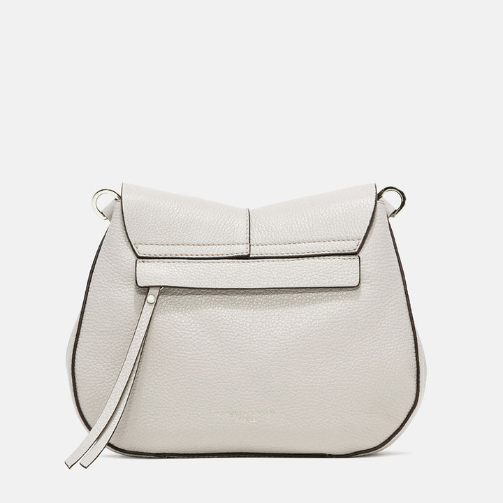 white leather helena saddle bag, made in Italy by Gianni Chiarini