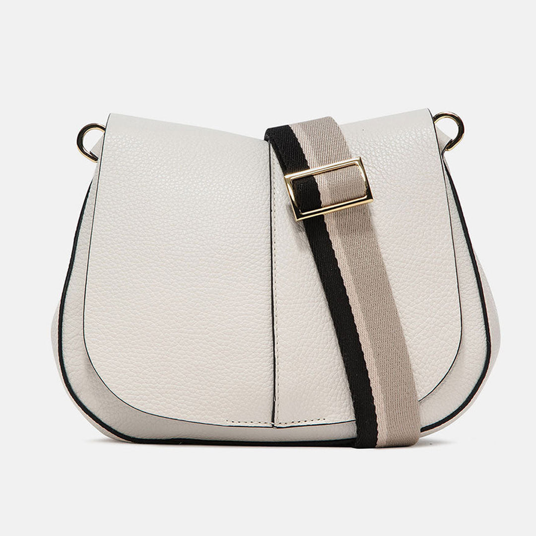 white leather helena saddle bag, made in Italy by Gianni Chiarini