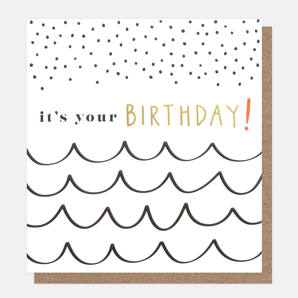 Caroline Gardner Mini Spot & Wave Birthday Card