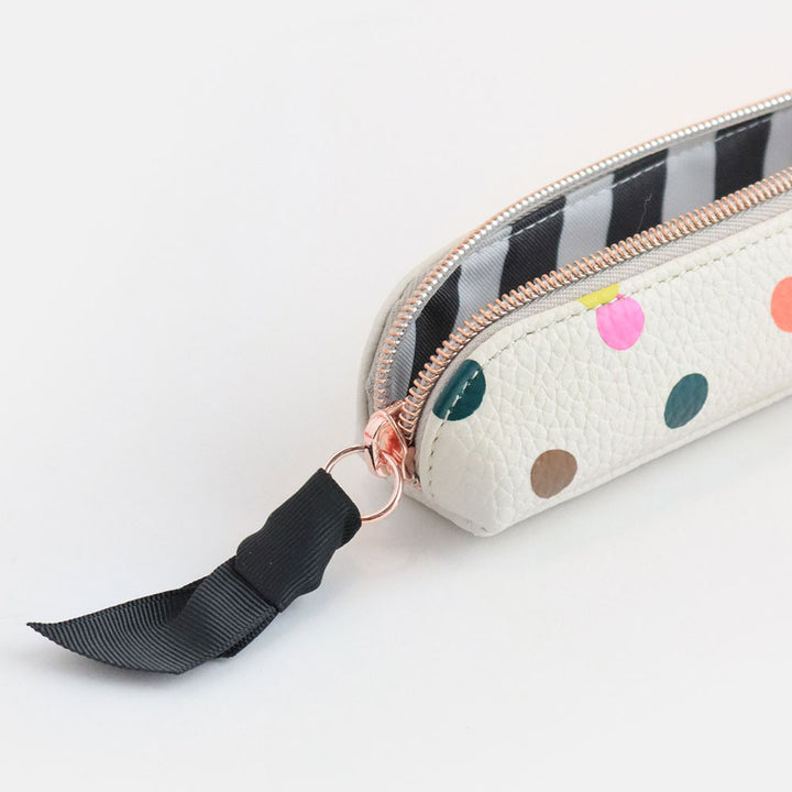 Caroline Gardner Multi Spot Small Pencil Case