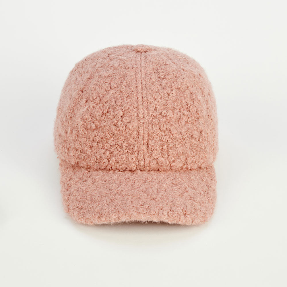 pink borg baseball cap, made in Italy by Ferruccio Vecchi