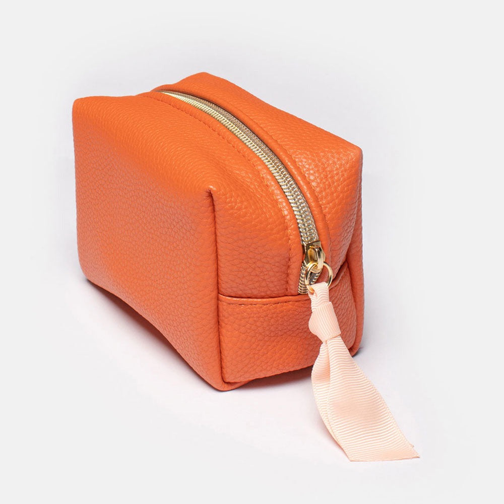 Orange Mini Cube Cosmetic Bag