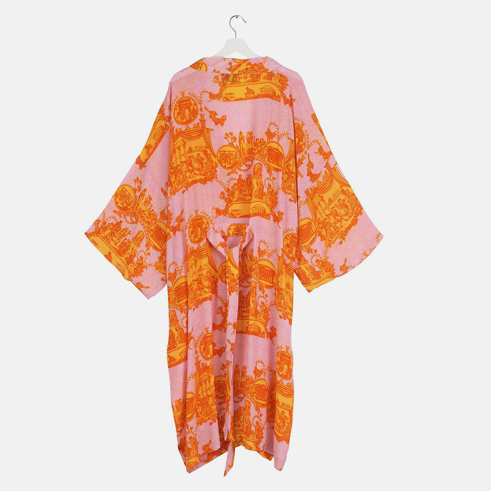 Products Pink Stork Long Lightweight Kimono