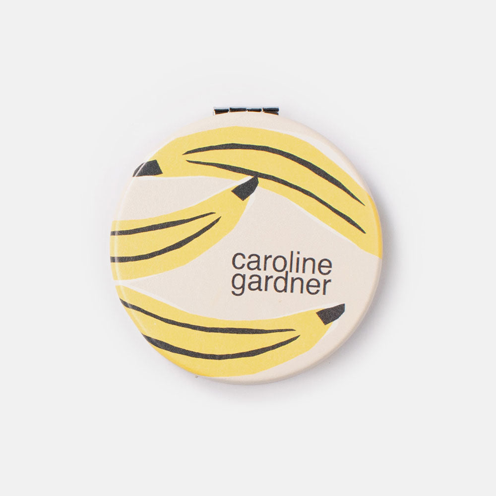 Yellow Banana Small Pocket Mirror Caroline Gardner
