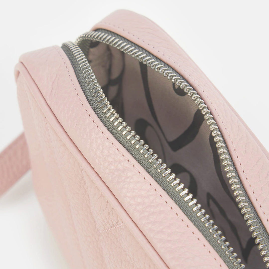 Pale Pink Quilted Mini Camera Bag