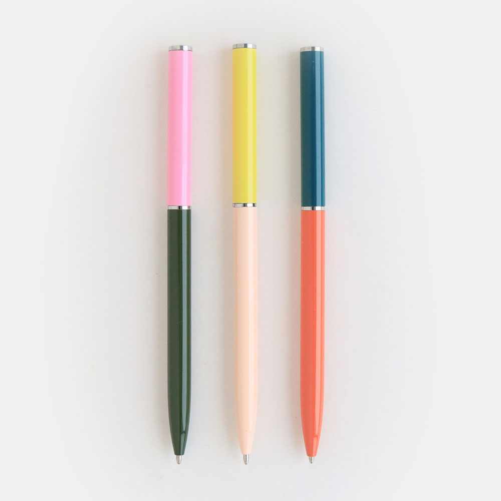 Caroline Gardner Pink/Yellow/Orange Pen Set Of 3