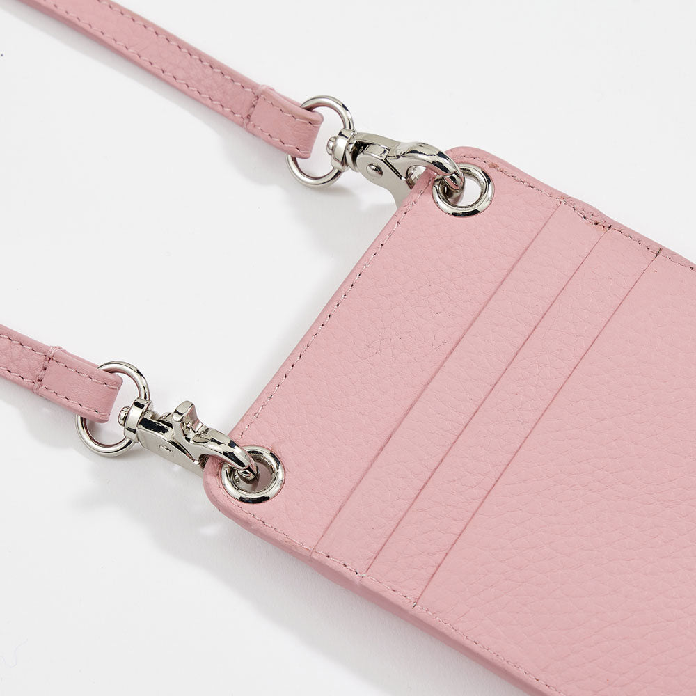 Sac pour téléphone en cuir rose