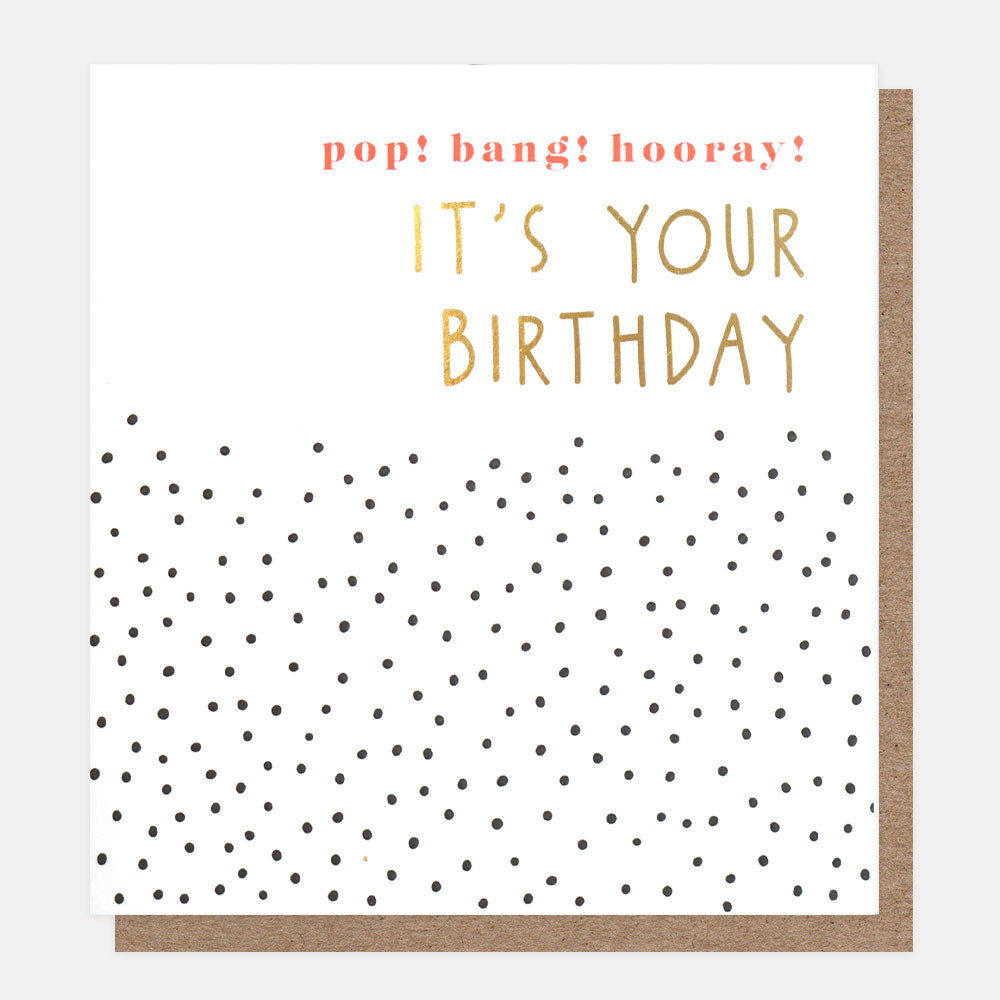 Caroline Gardner Pop Bang Hooray Birthday Card
