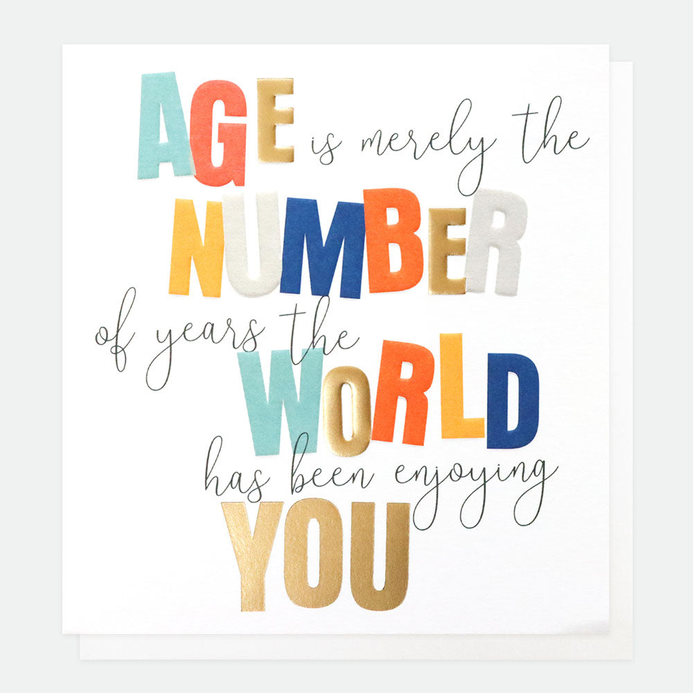 Age Is Merely The Number Birthday Card, Rise and Shine Single Cards, 1