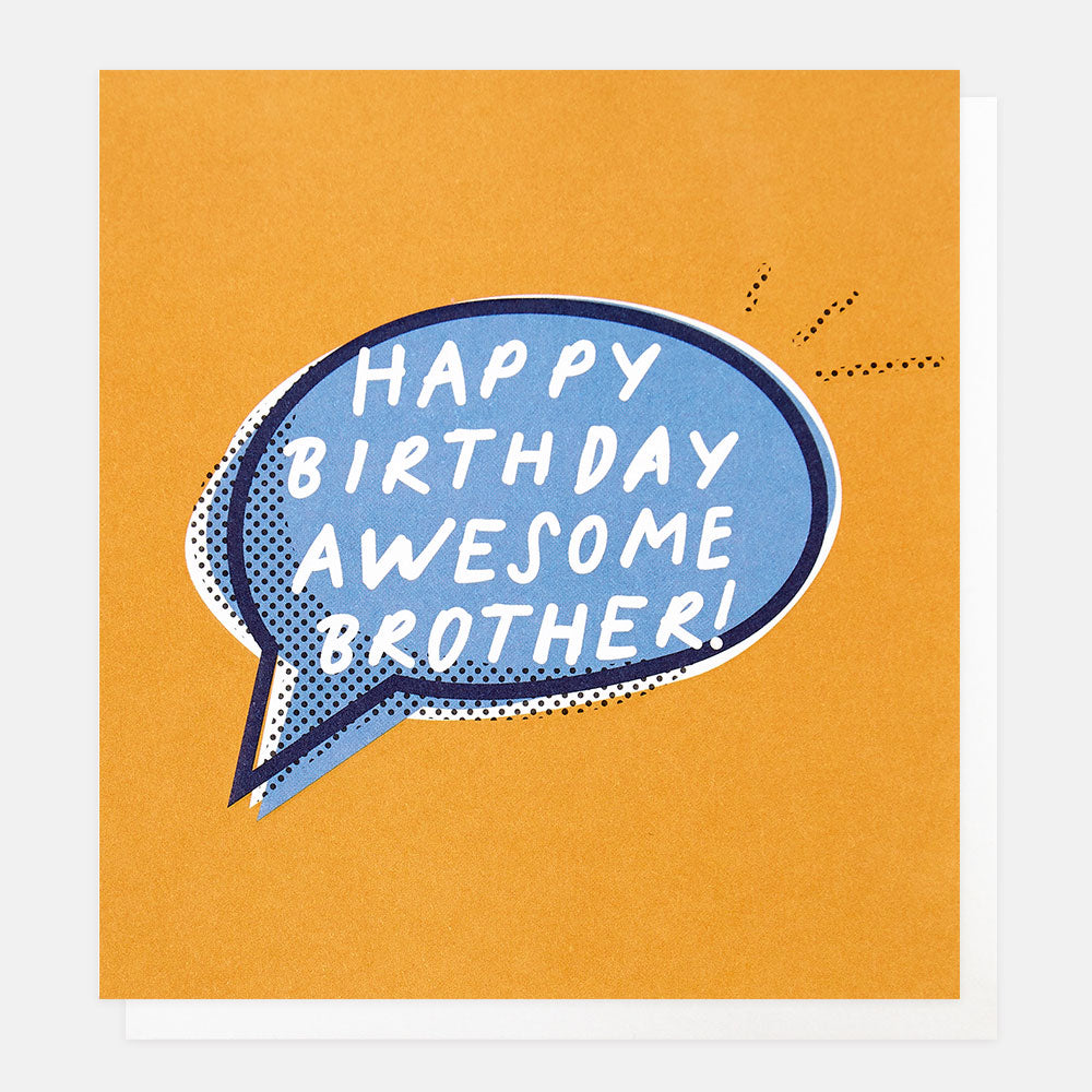 Speech Bubble Birthday Card For Brother