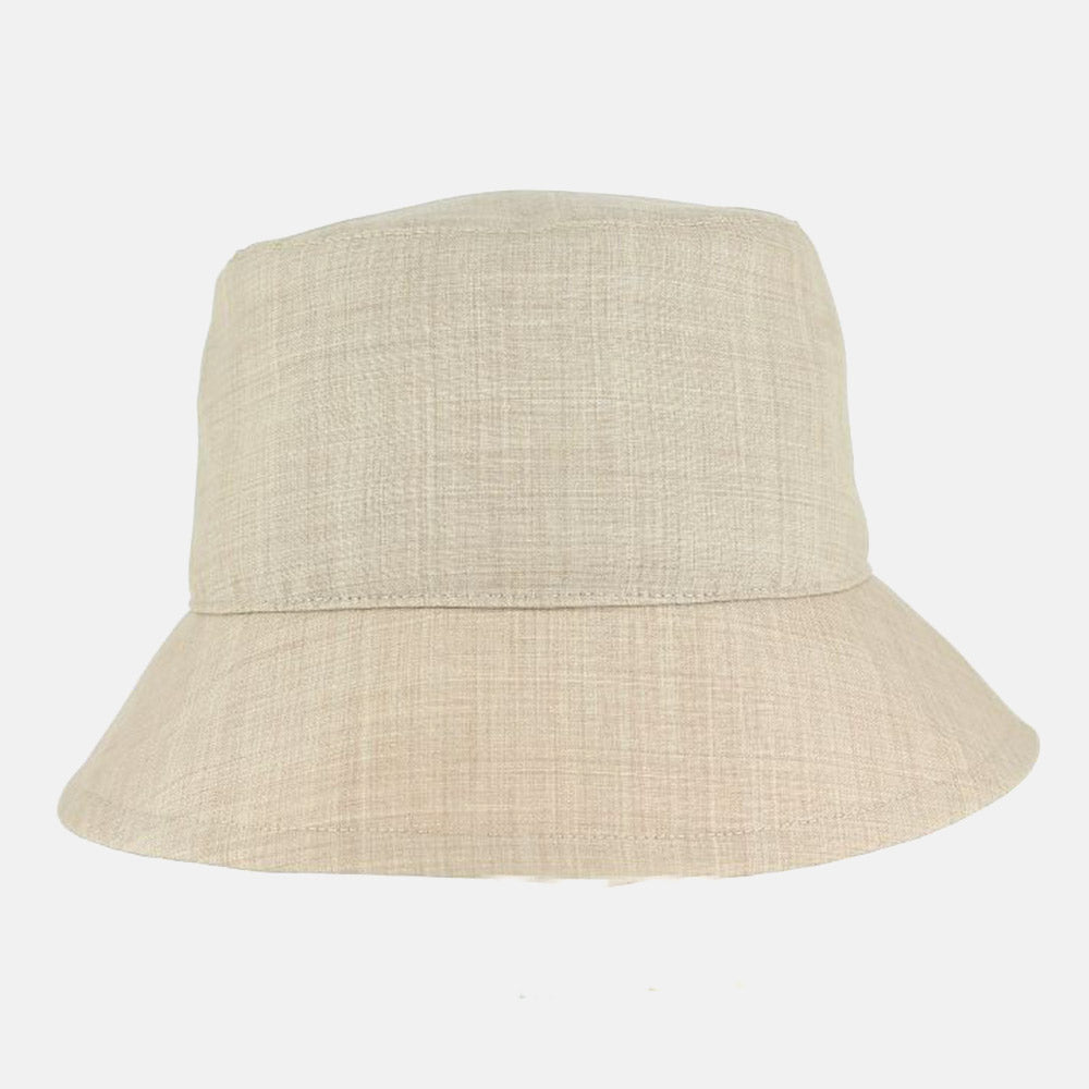 Light Beige Cotton Bucket Hat