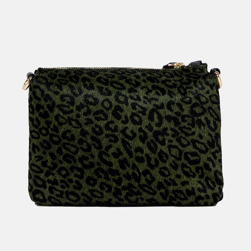 Green leopard print online bag