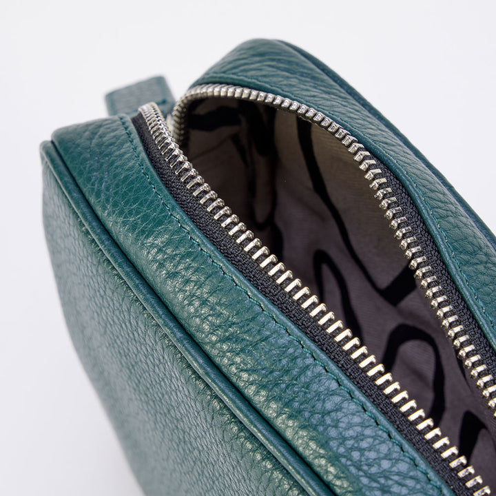 Forest Green Quilted Mini Camera Bag