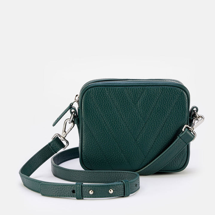 Forest Green Quilted Mini Camera Bag