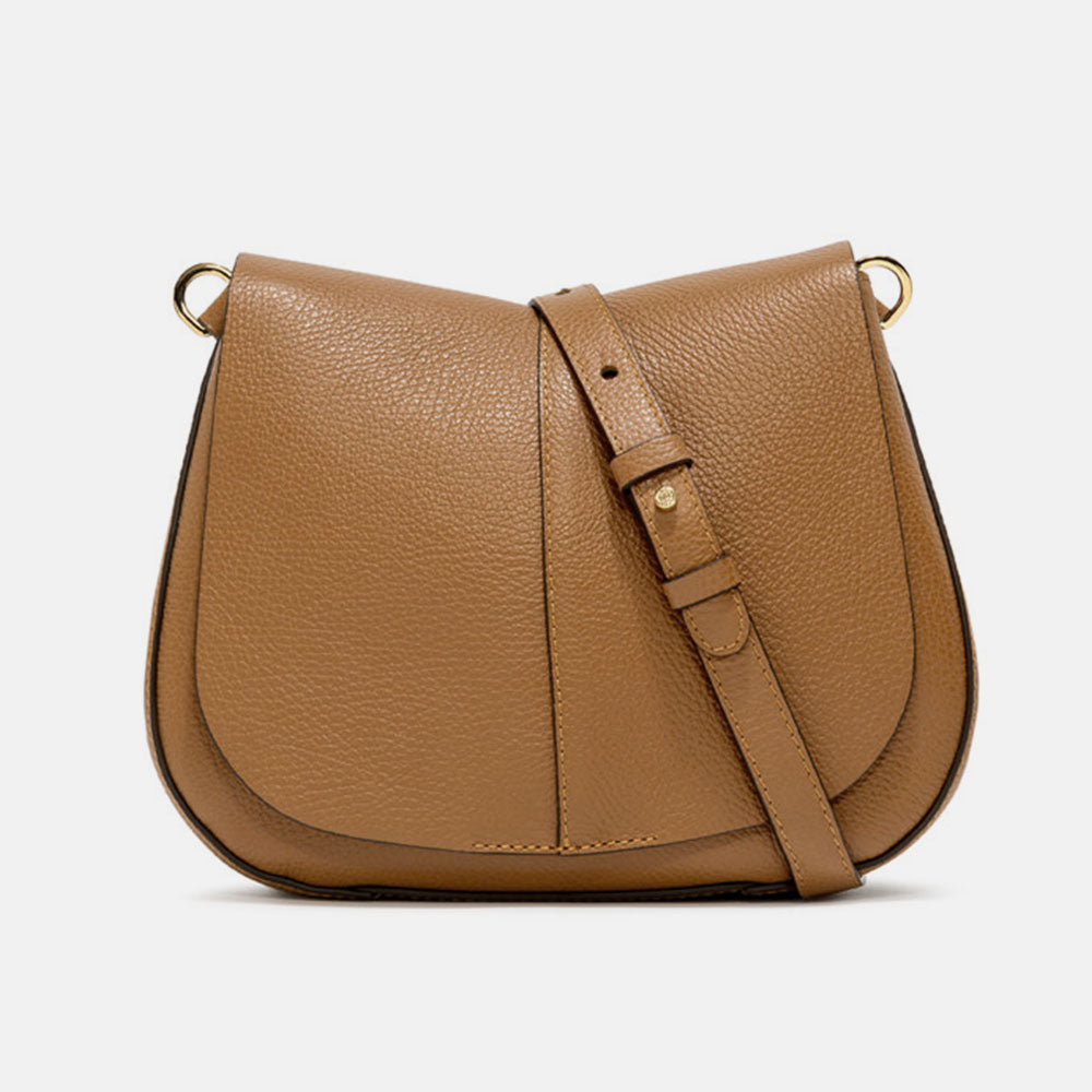 Brown Leather Gianni Luxurious Bag With Thin Strap Caroline Gardner