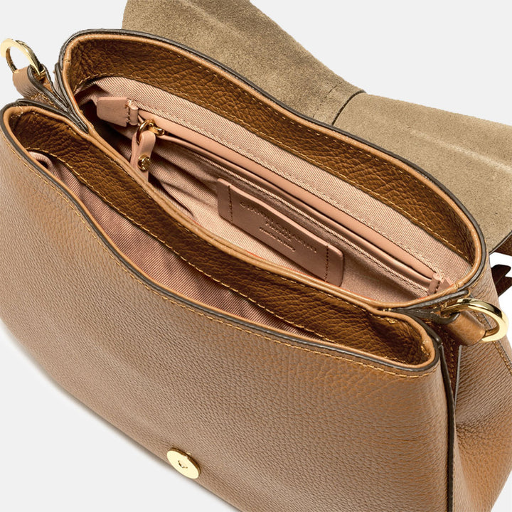 Beige Inner Gianni Double Pocket Organized Handbag Caroline Gardner