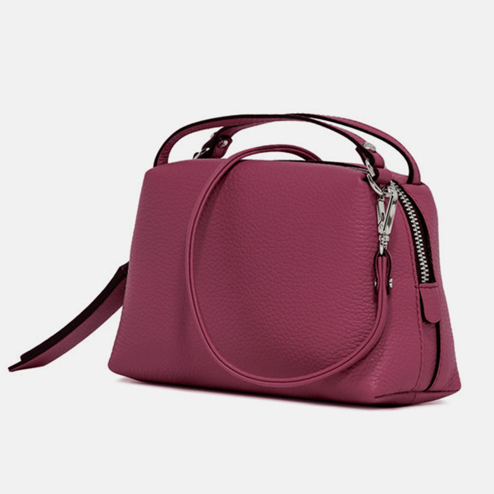 Pink Italian leather crossbody bag Caroline Gardner