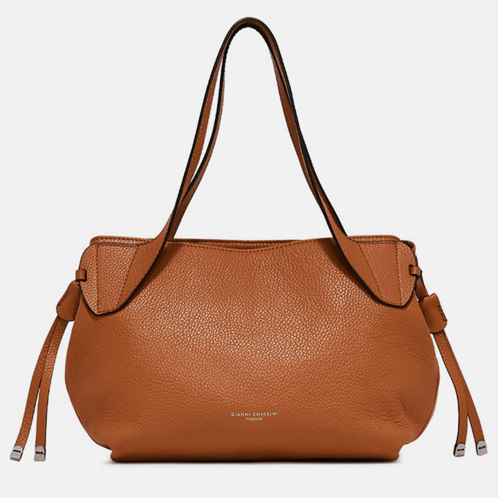 Smart Tan Leather Bag with Tassels Caroline Gardner