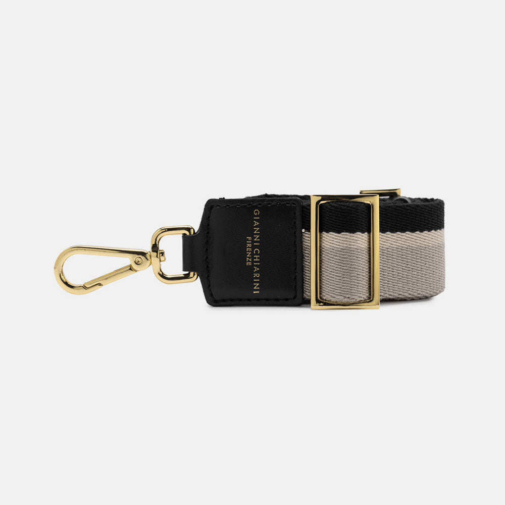 Grey/Black Tracolla Handbag Strap