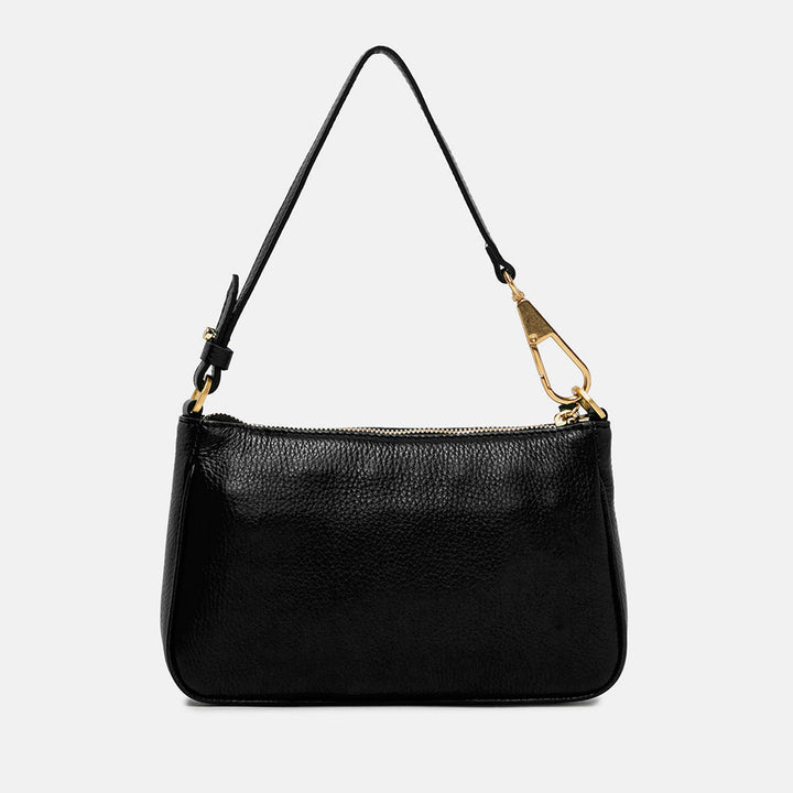 Black Leather Brooke Bag