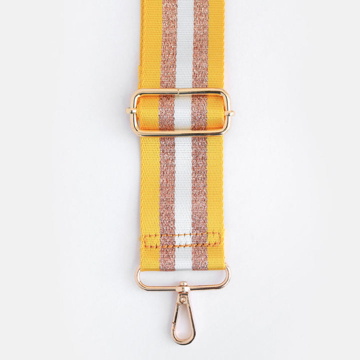 Yellow/Gold/Cream Stripe Webbing Handbag Strap