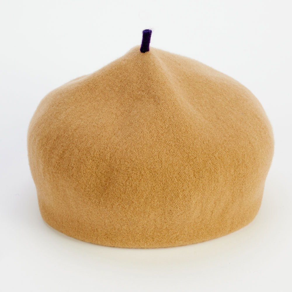 Camel Pure Merino Roll Up Beret