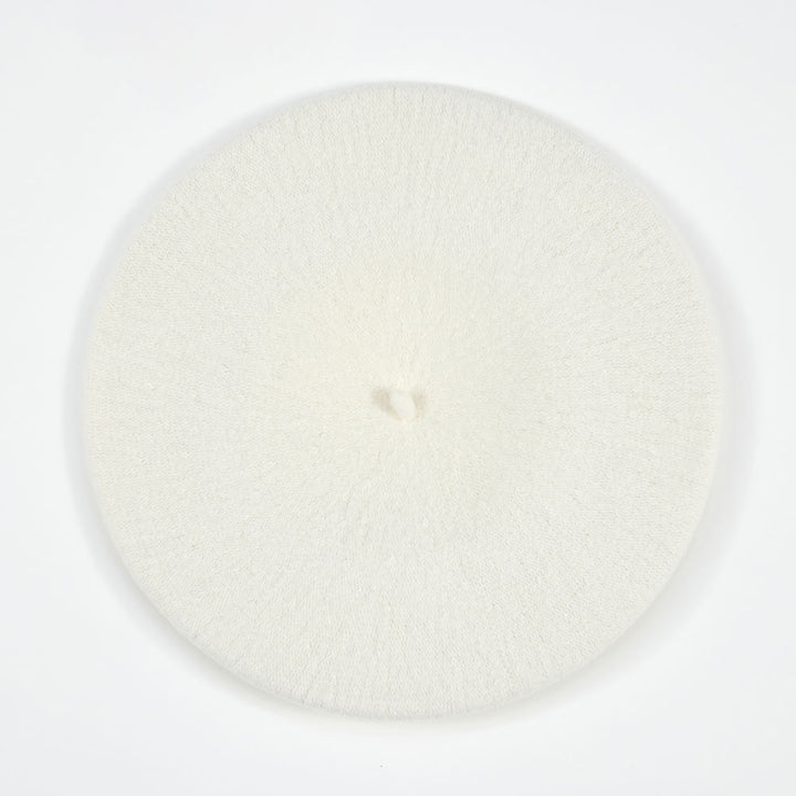 white pure merino wool classic berete