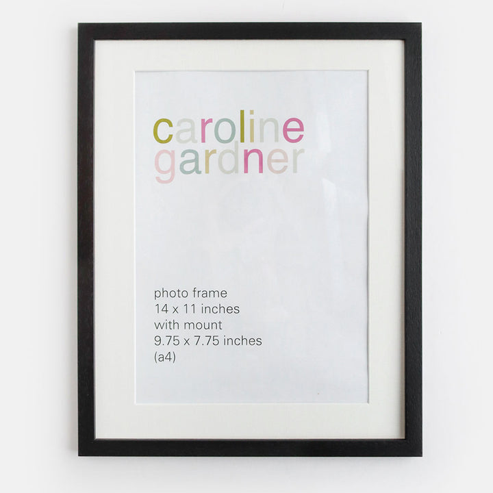 Caroline Gardner Black Wall Art Frame & Mount 14" X 11"