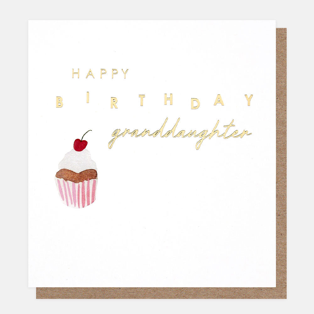 Cupcake Birthday Card For Granddaughter