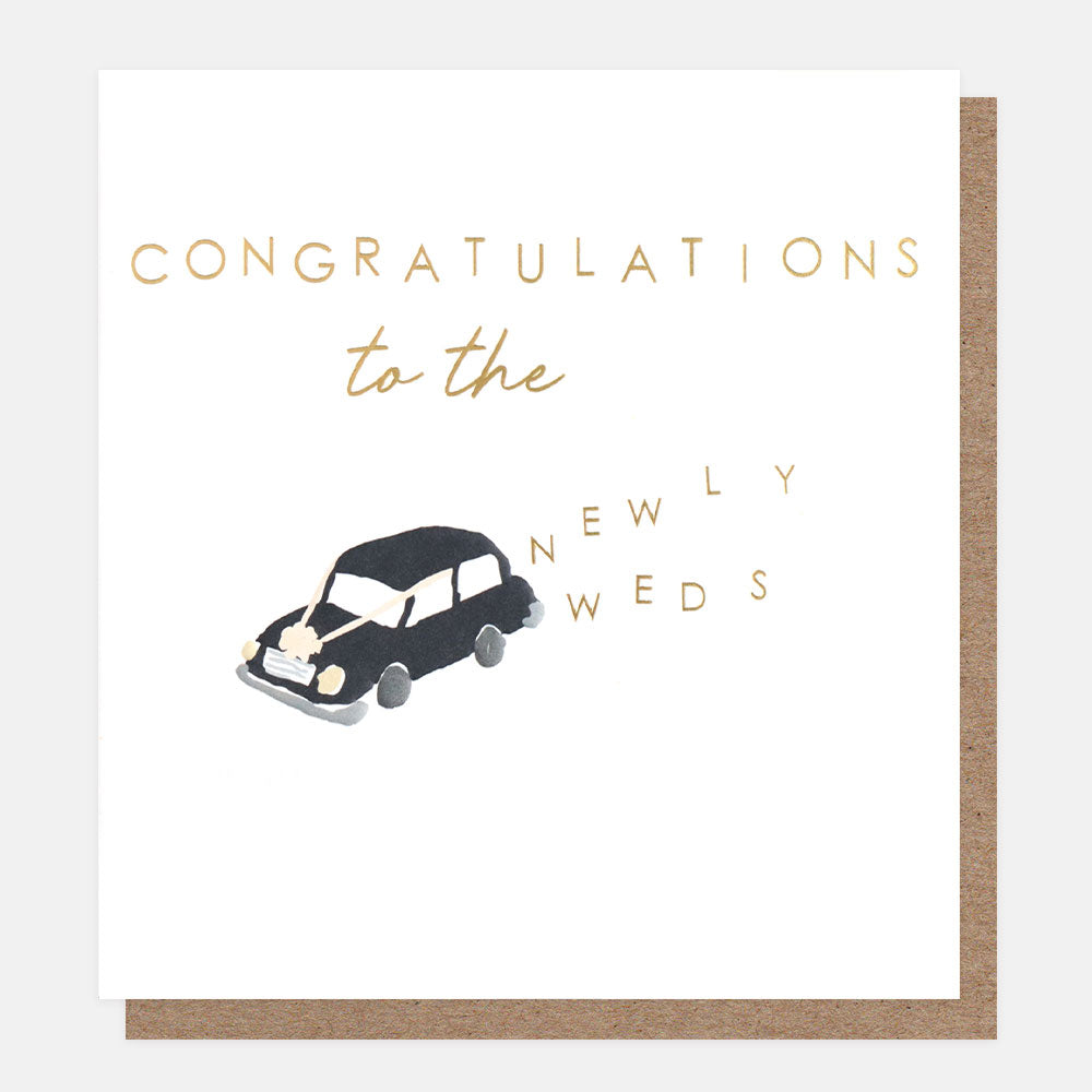 To The Newlyweds Car Wedding Day Card