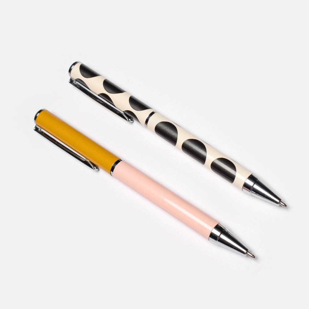 Big Spot/Pink And Orange Boxed Pens Set of 2 Caroline Gardner