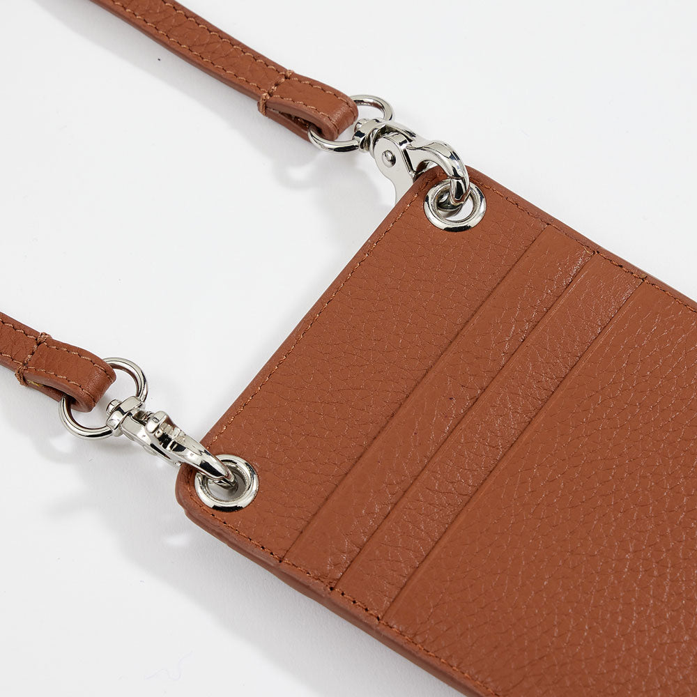 Tan Leather Phone Pouch