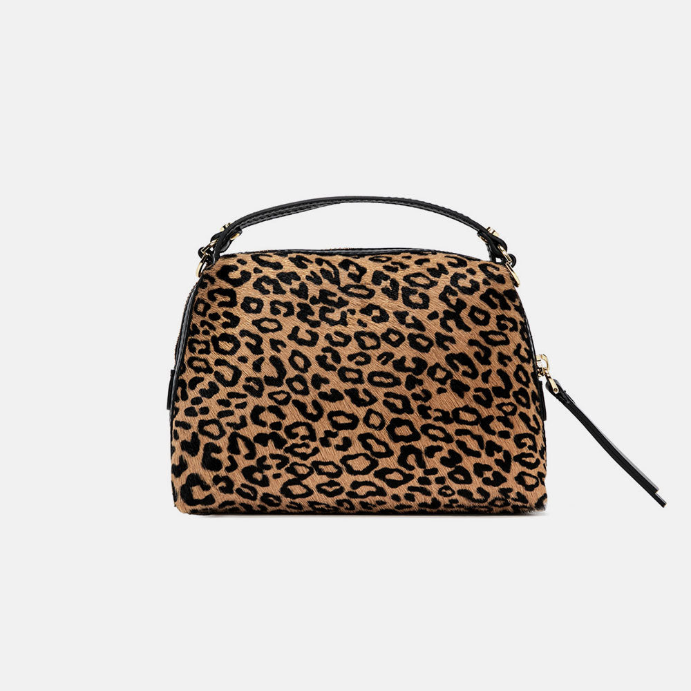 Tan Leopard Small Alifa Bag