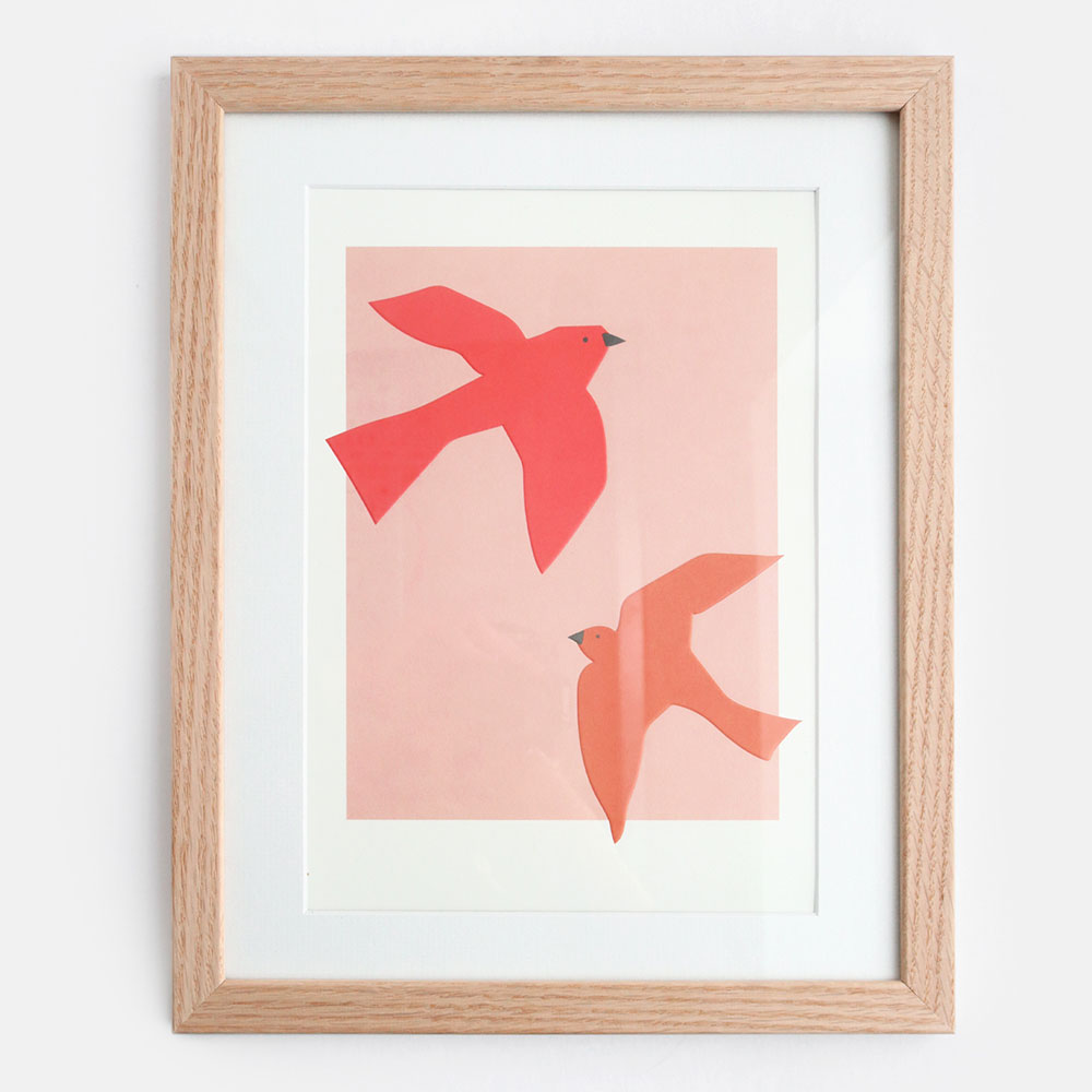 Caroline Gardner in flight wall art in wood frame