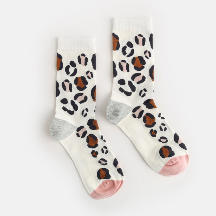 White Leopard Socks