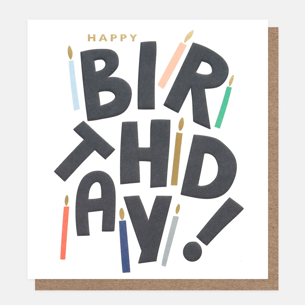 Text Candles Birthday Card