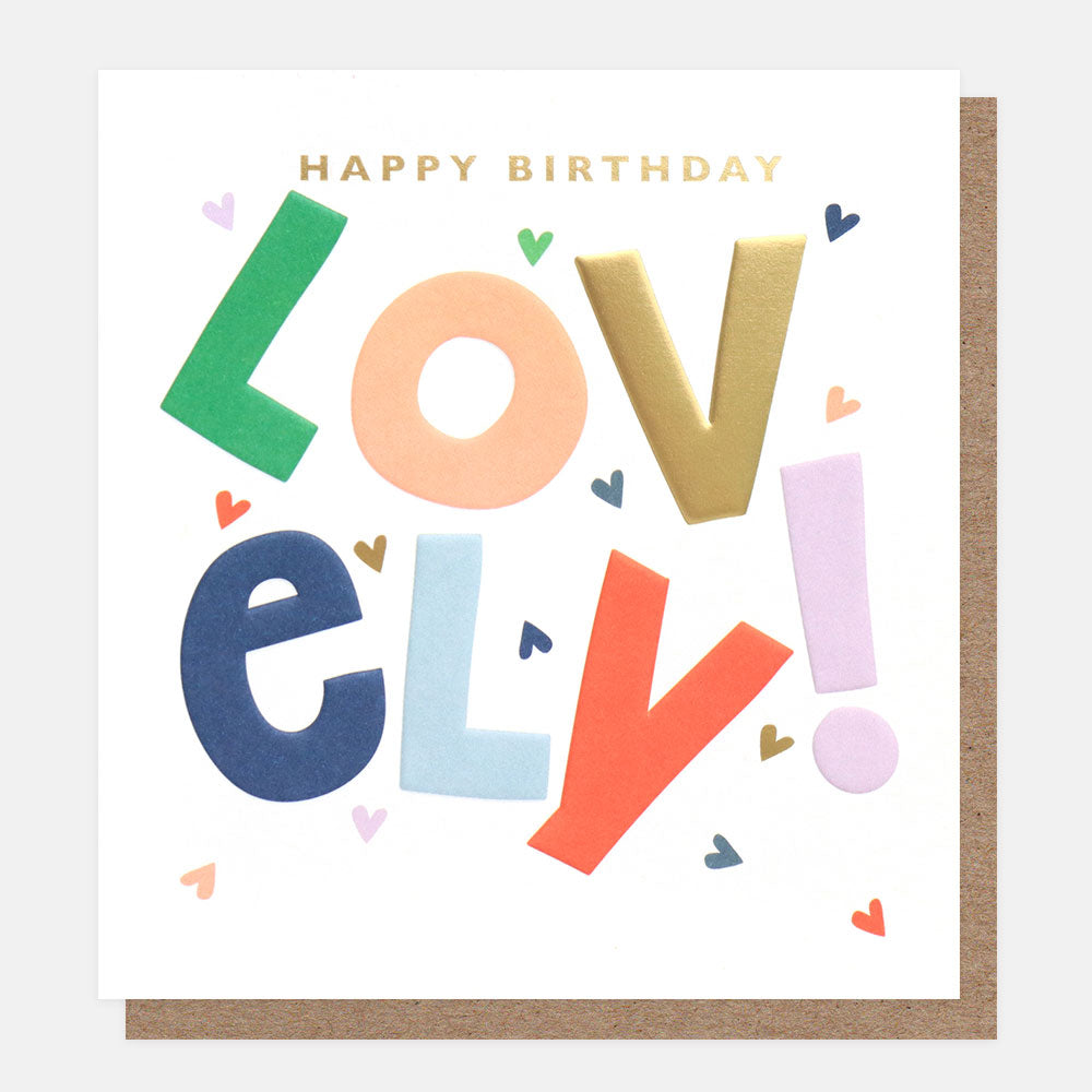 Text Lovely Confetti Birthday Card